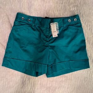 White House Black Market Teal Women's Cuffed Shorts